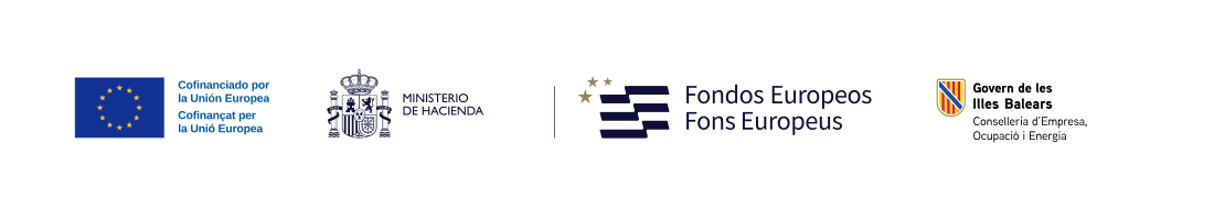 Cofinanciado por la Unión Europea · Ministerio de Hacienda · Fondos Europeos · Govern de les Illes Balears